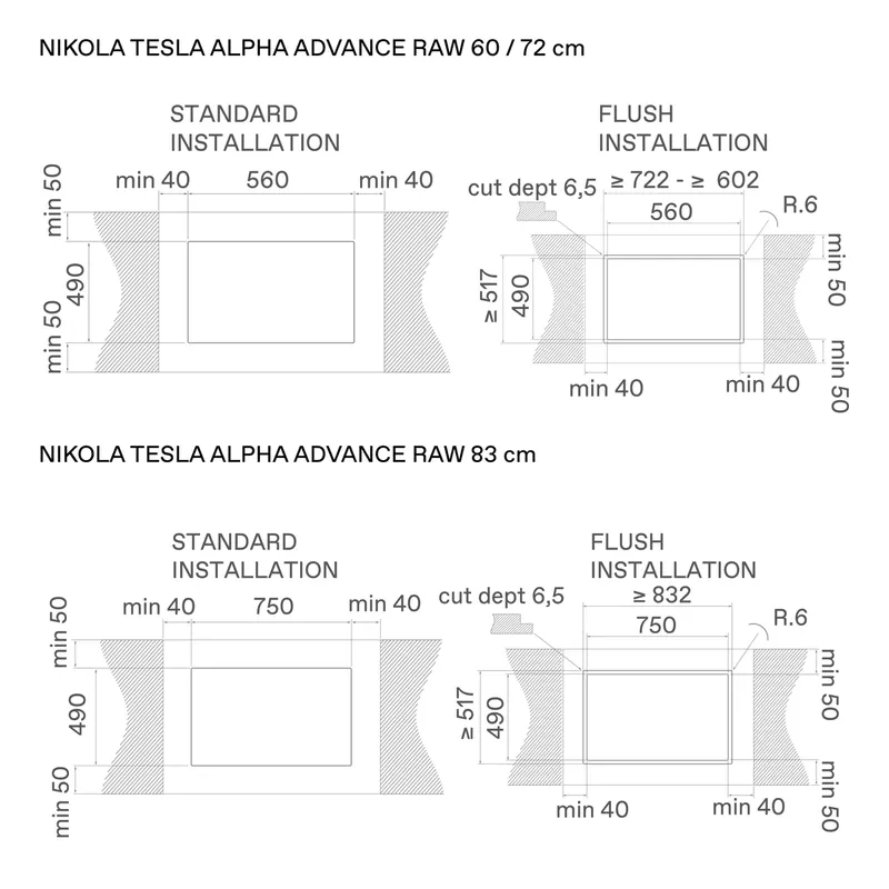 Maßzeichnung NikolaTesla Alpha Advance