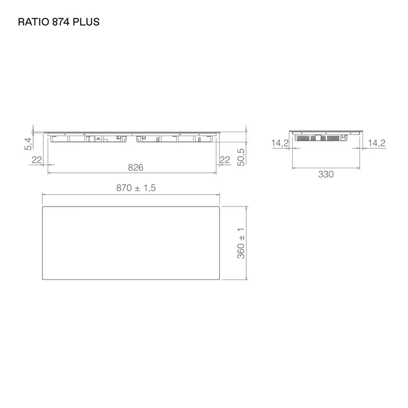 Ratio 874 Plus Einbausituation 1