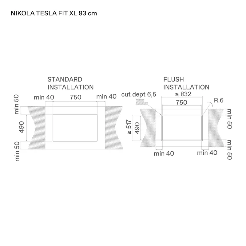 Maßzeichnung NikolaTesla Fit XL