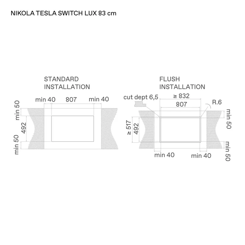 Maßzeichnung NikolaTesla Switch Lux