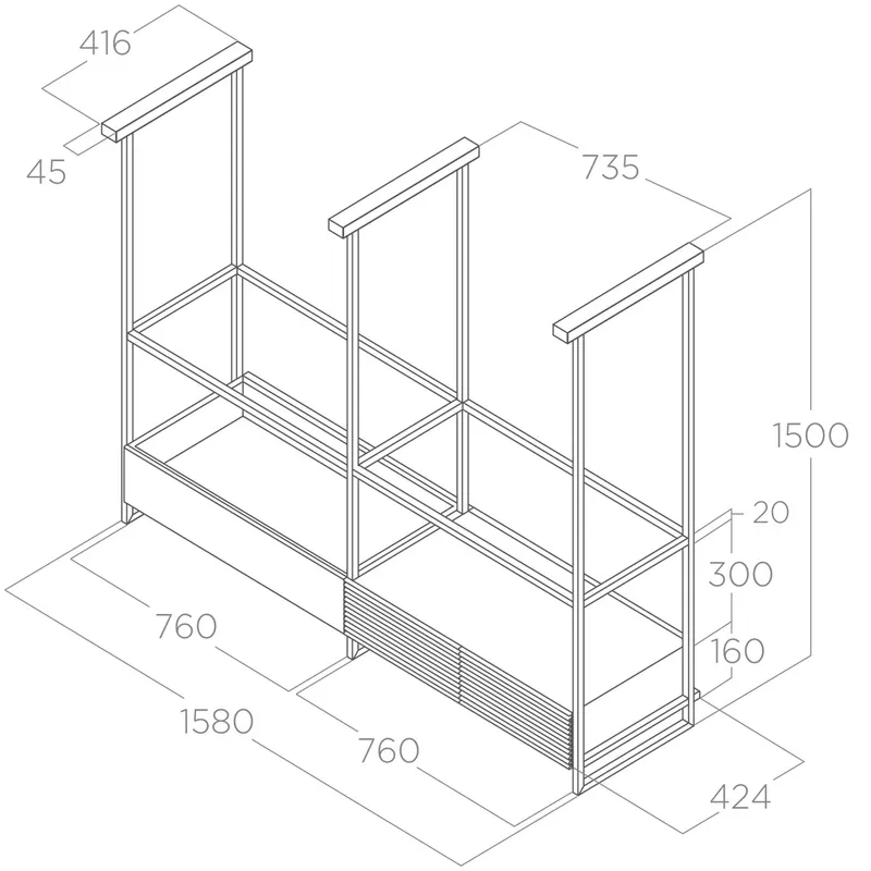 Maßzeichnung Open Suite Superior