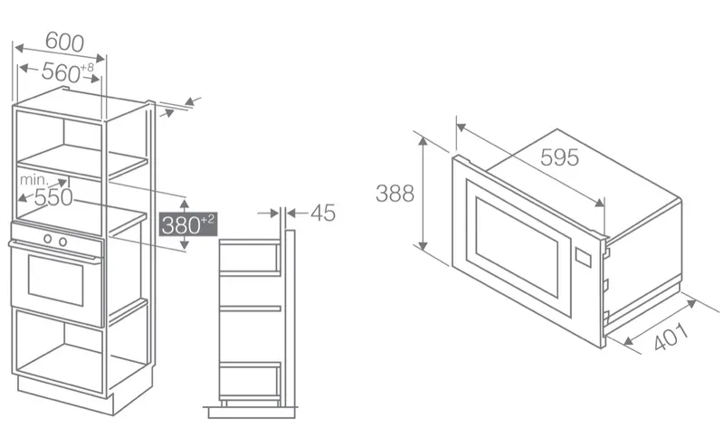 Virtus Microwave 638 Einbausituation 1